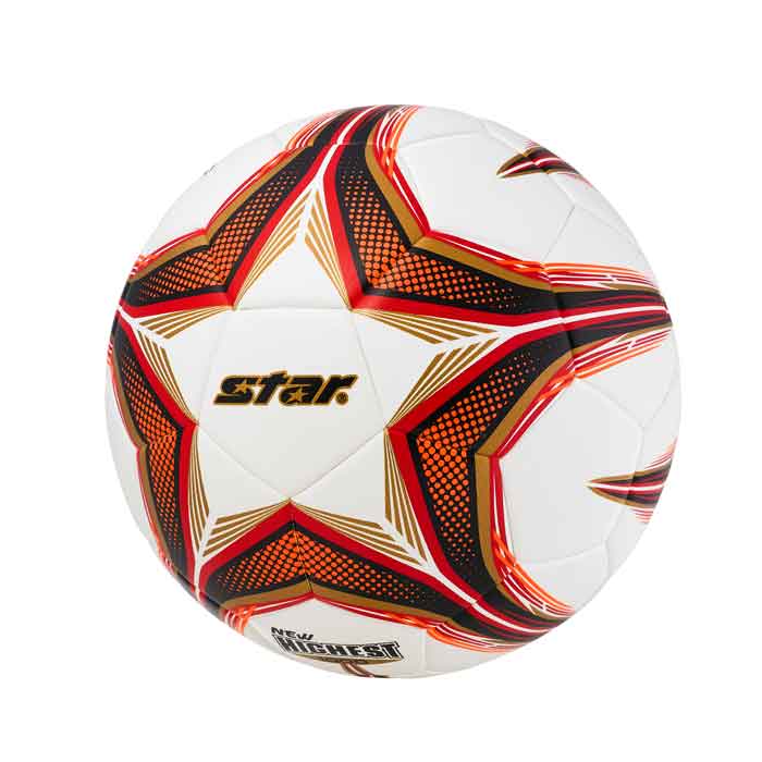 STAR HIGHEST 1000 Thermo Bond FB Ball PU Size 5 White Red - Click Image to Close